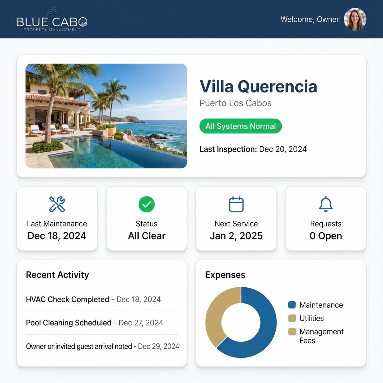 Owner portal example